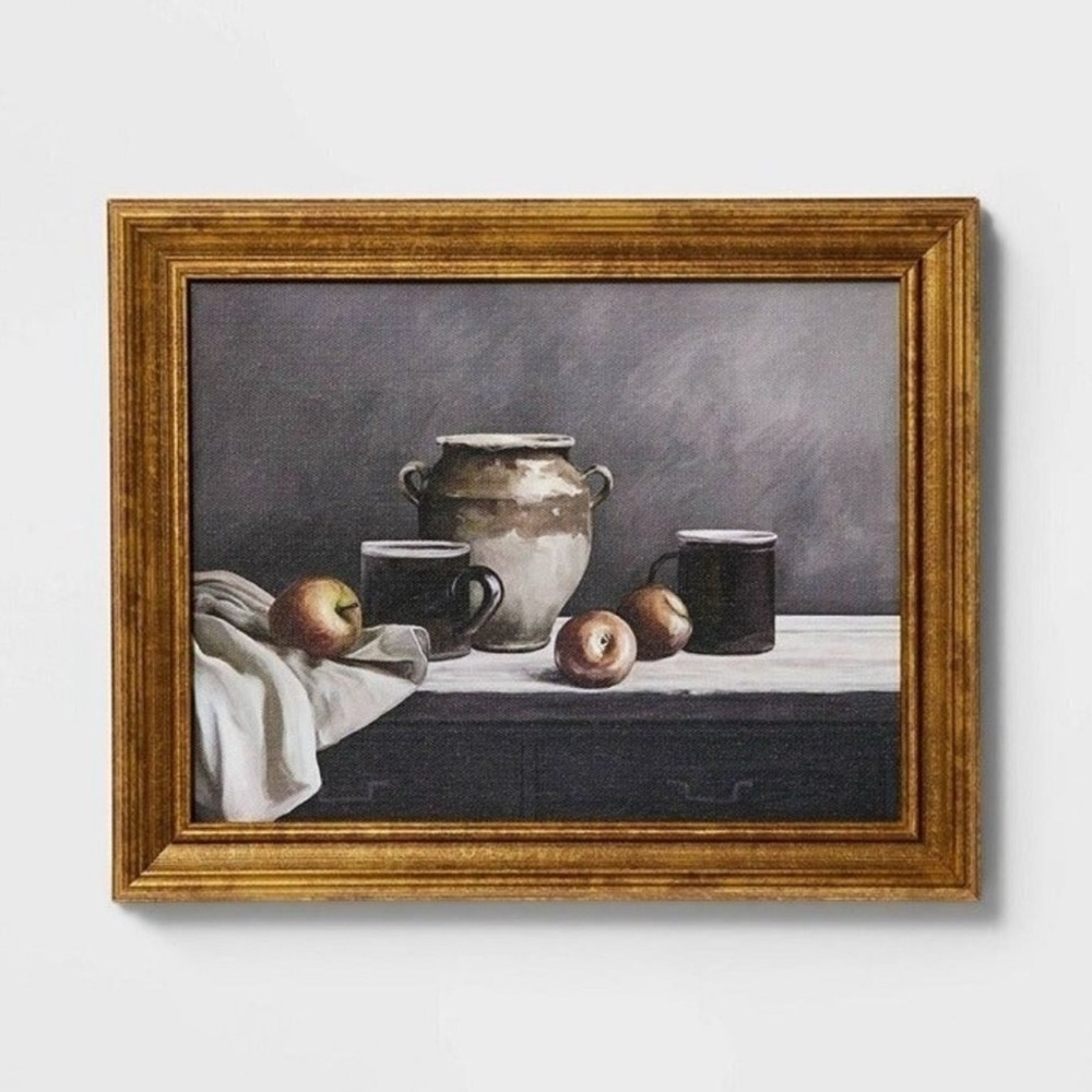 Studio McGee Moody Still Life Framed Wall Canvas 10”x12”